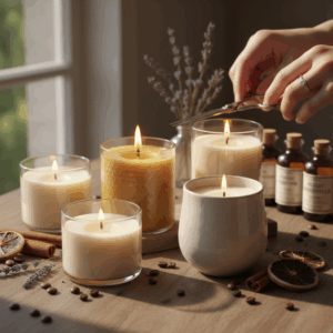 Bougie naturelle non toxique artisanale fabriquée en France